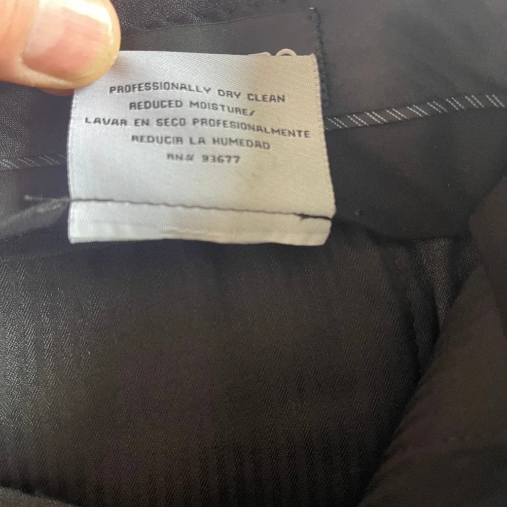 Claiborne Mens 100% Wool Dress Pants 36x30 Gray Flat Front Straight Leg Trousers